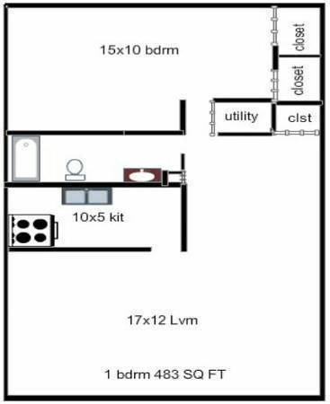 1 Bedroom 1 Bedroom floor plan